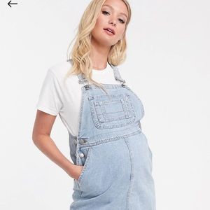 ASOS maternity denim overall dress